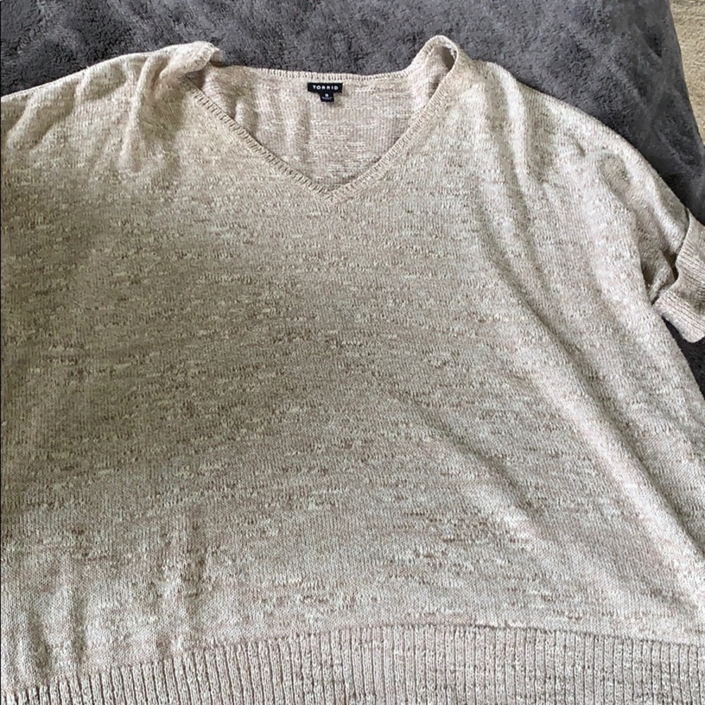 Short sleeve Oatmeal sweater